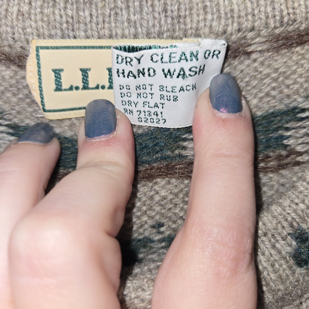 L.L. Bean_Vintage 90's Wool Vest_Medium - Picture 3 of 4